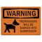 Signmission OSHA Warning Sign, 7" Height, 10" Width, Trespassers Will Be Barked Into Submission, Landscape OS-WS-D-710-L-12849 - alternate 1